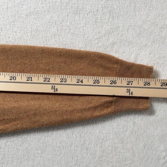 Austin Reed London Silk Cashmere Polo Sweater Mens Sz Large Tan Long Sleeve - Picture 10 of 10
